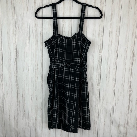 Abercrombie & Fitch black and white plaid belted dress Small - Picture 5 of 5